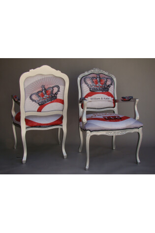 BE-4 Louis XV Arm Chair Only unfinished arm chairs available In