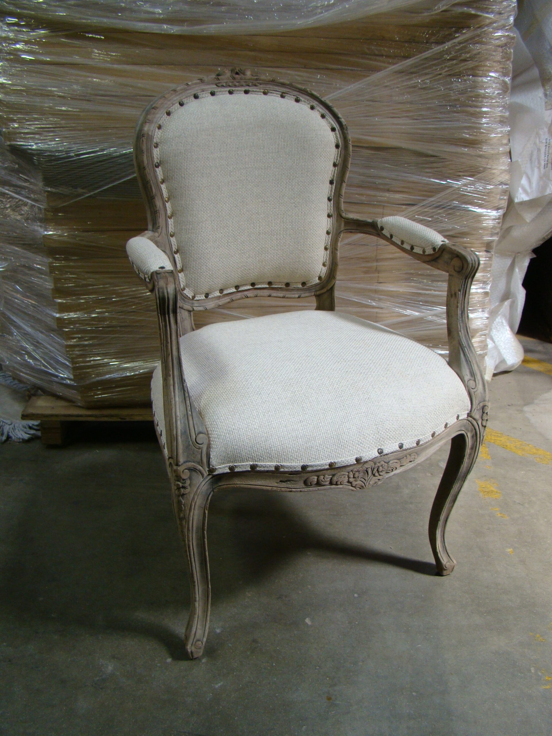 BE-4 Louis XV Arm Chair Only unfinished arm chairs available In